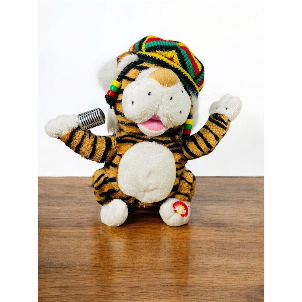 Sunny Toys Musical Singing Tiger Plush Working Missing Batteries Compartment Lid